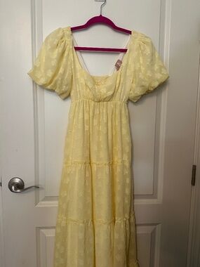 SHOW ME YOUR MUMU - Yellow floral Midi Dress, XS